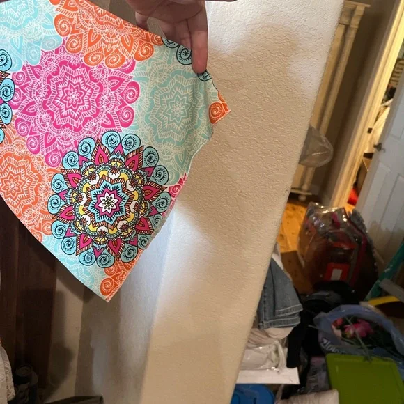 Vibrant Multicolor Mandala Kimono Top - Picture 9 of 10